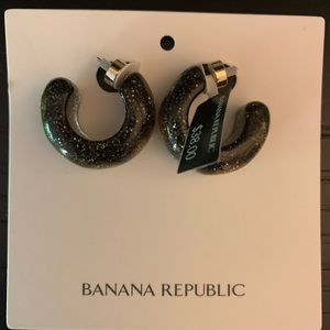 NWT Banana Republic Resin Hoop Earrings
